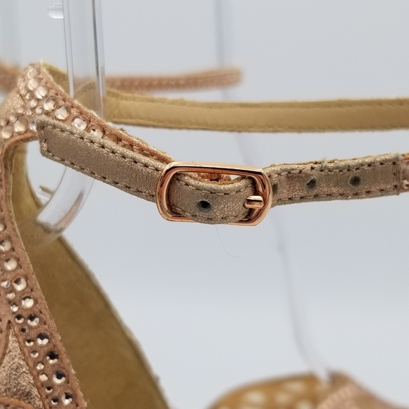 Badgley Mischka Hart Crystal Embellished Evening Shoes, Rose Gold, Women's 9.5 - Picture 2 of 16